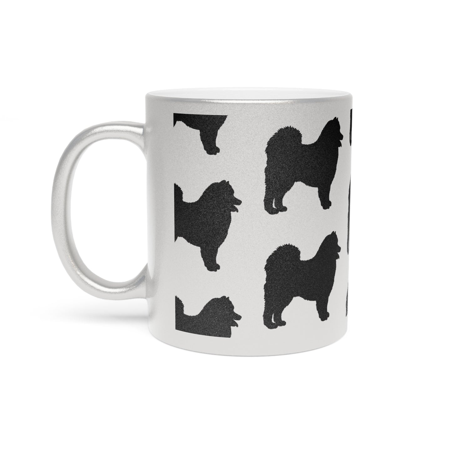 Samoyed Silhouette Metallic Coffee Mug
