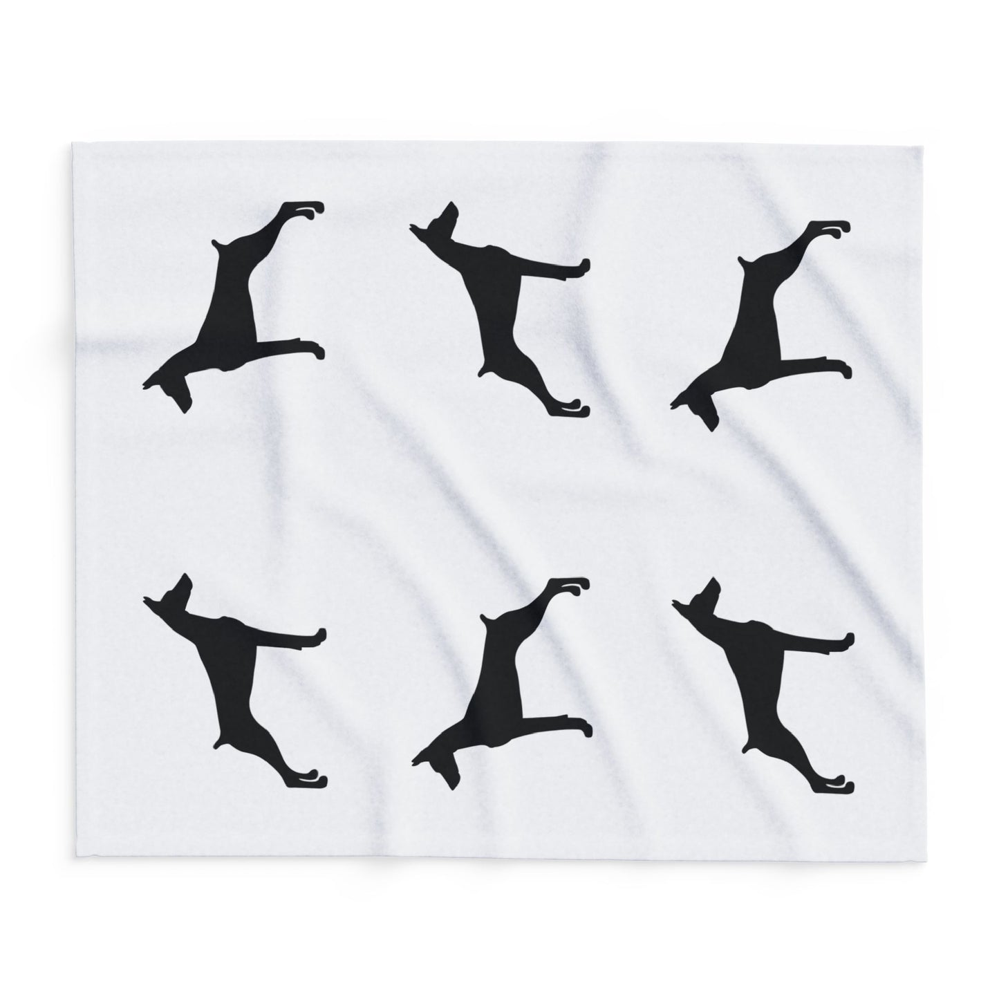 Doberman Silhouette Arctic Fleece Blanket