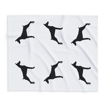 Doberman Silhouette Arctic Fleece Blanket