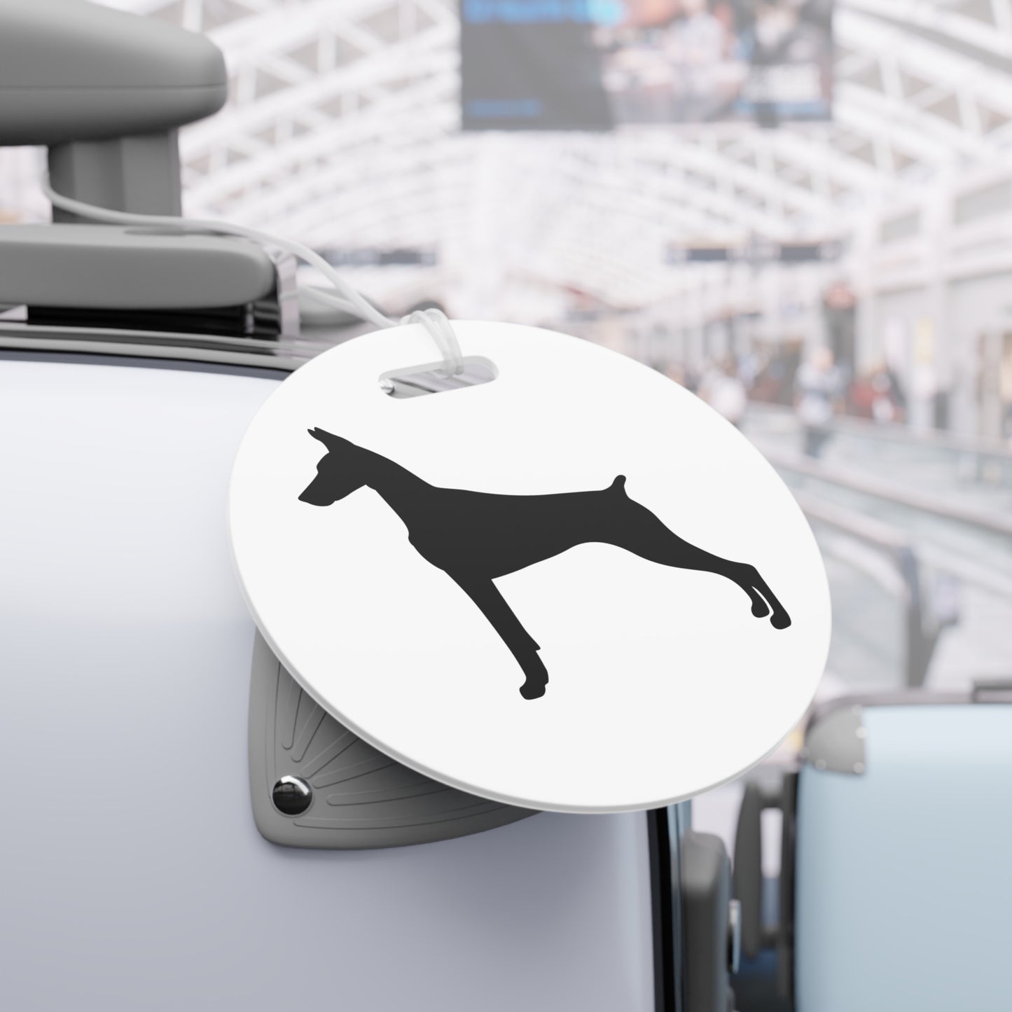 Doberman Silhouette Luggage Tag