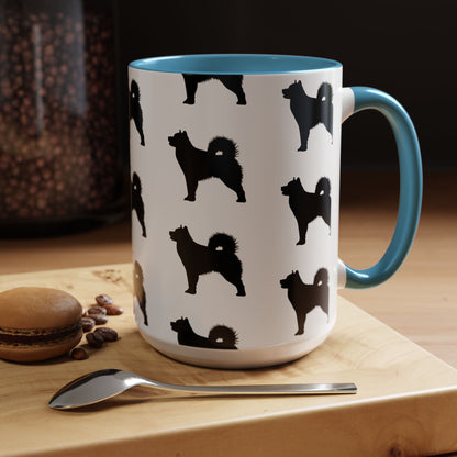 Malamute Silhouette 2-Tone Coffee Mug