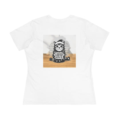 Naughty Cat Women's Short Sleeve Crewneck Tee