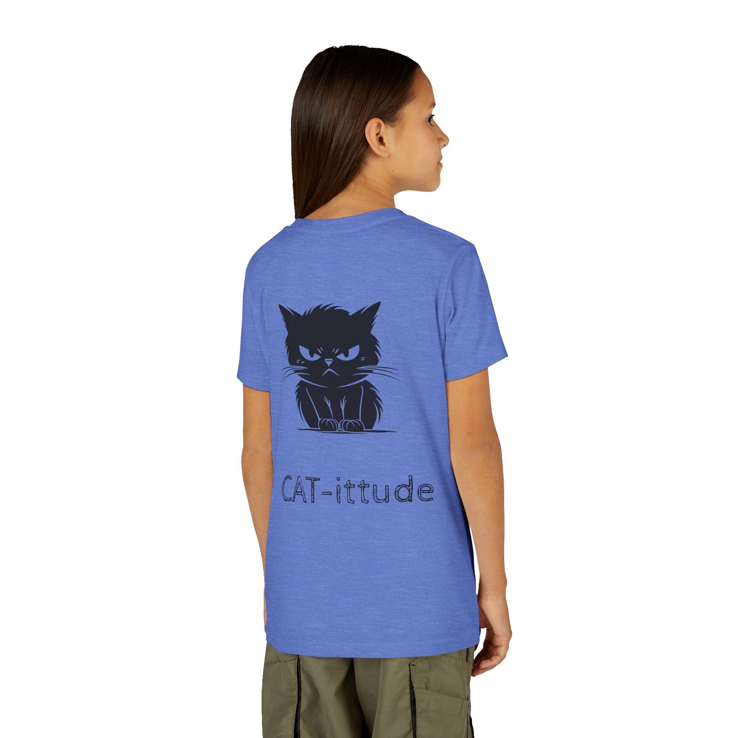 CAT-ittude Youth Unisex Short Sleeve Crewneck Tee