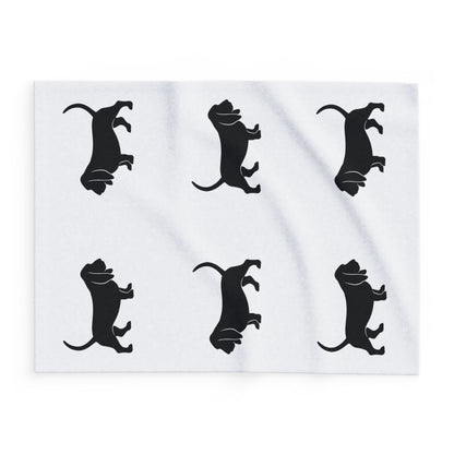 Basset Hound Silhouette Arctic Fleece Blanket