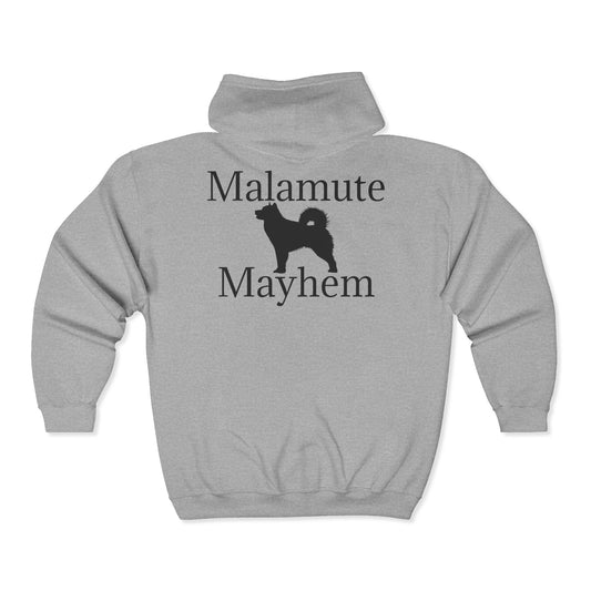Malamute Mayhem Unisex Full Zip Hoodie