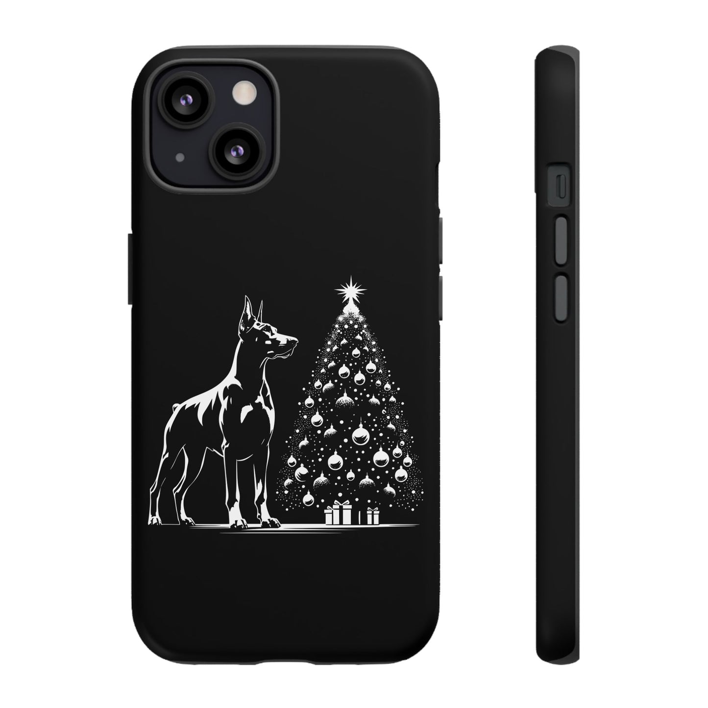 Doberman Christmas Tree iPhone Case
