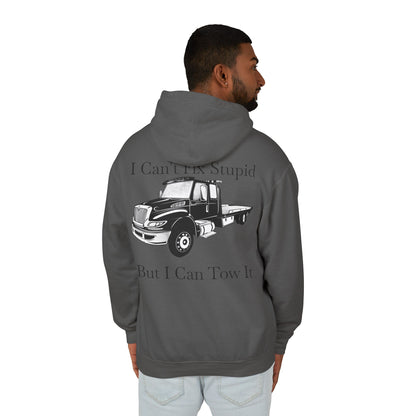 I Can't Fix Stupid Flatbed Tow Truck Unisex Lightweight Hoodie