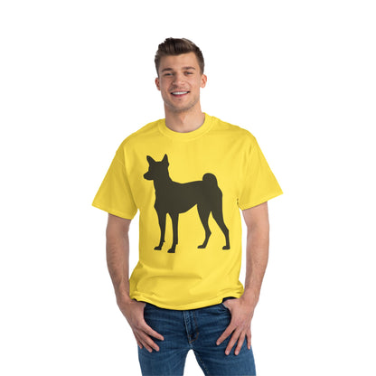 Basenji Silhouette Men's Short-Sleeve Crewneck Tee