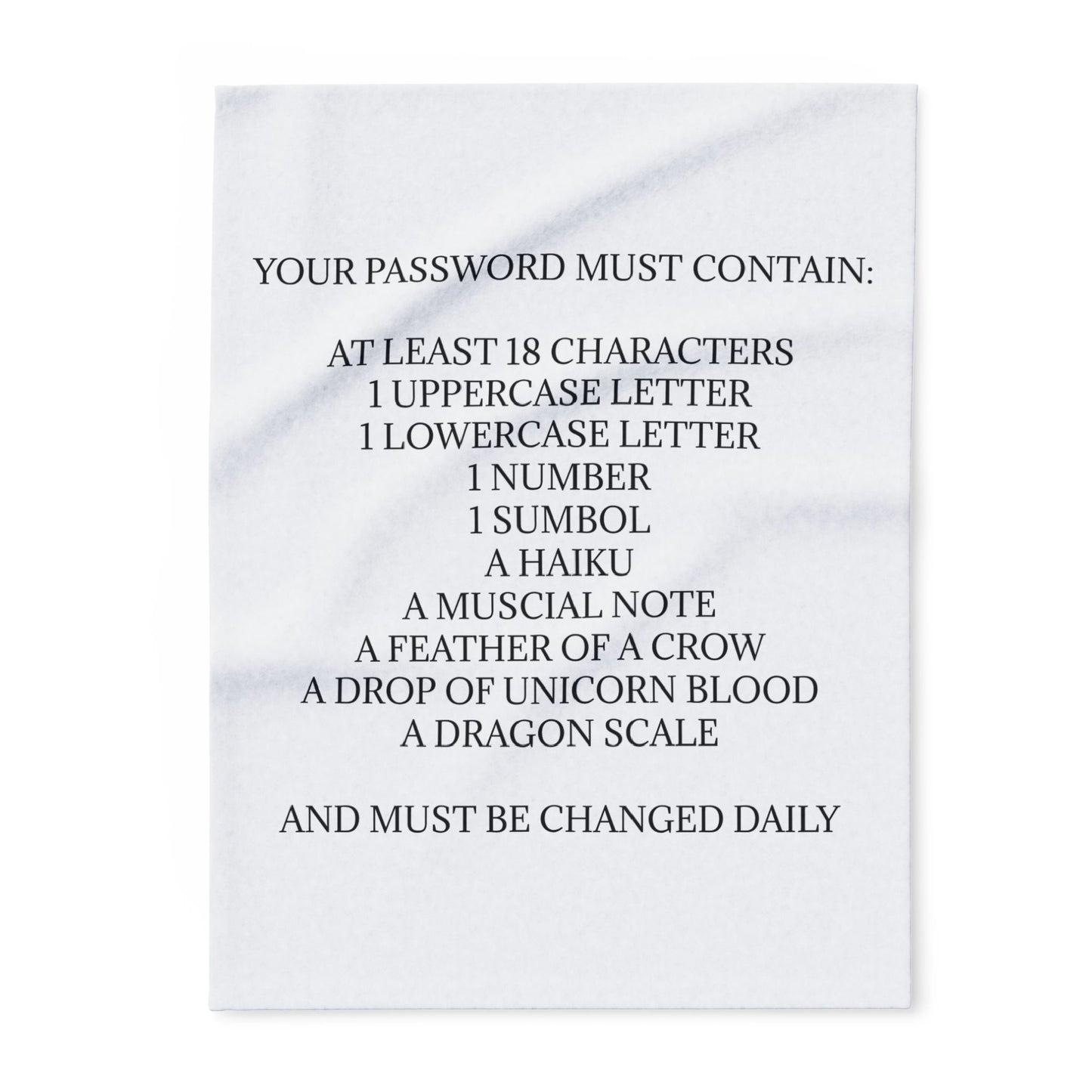 Password Arctic Fleece Blanket