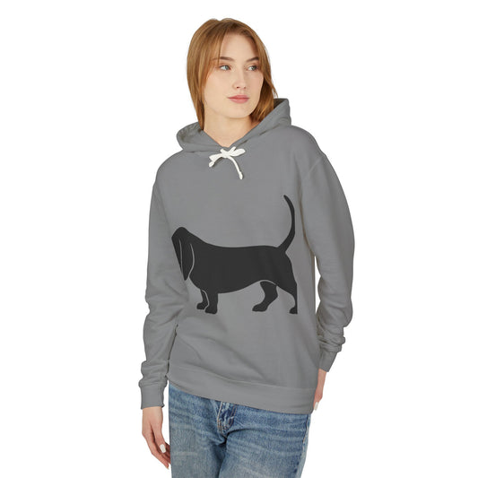 Basset Hound Silhouette Unisex Lightweight Hoodie
