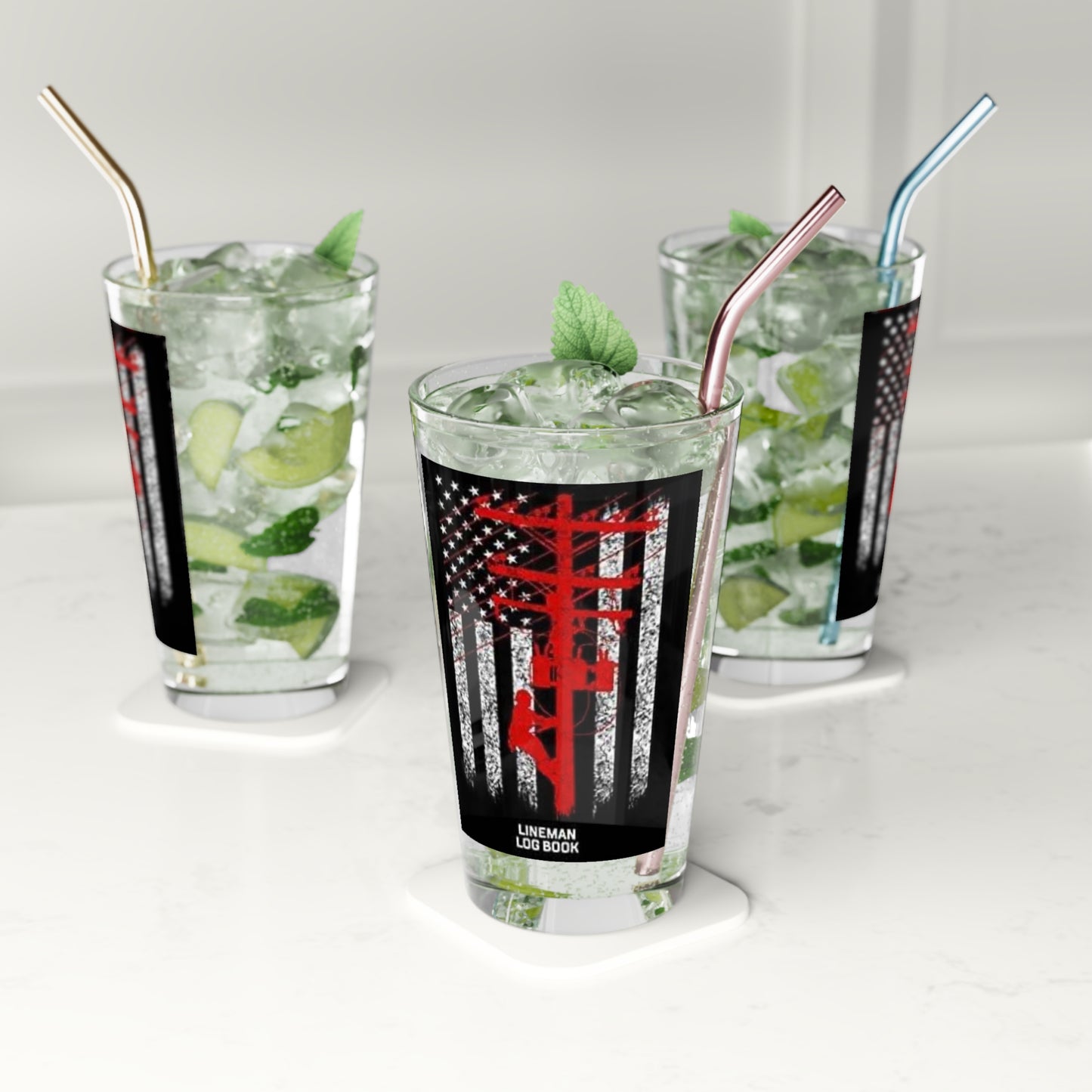 Lineman Drinking Glass