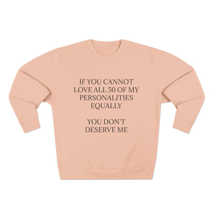 50 Personalities Unisex Crewneck Sweatshirt