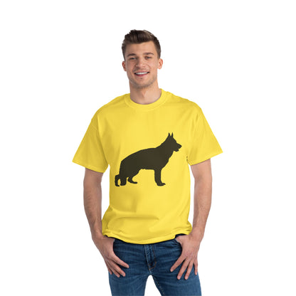 German Shepherd Silhouette Men's Short-Sleeve Crewneck Tee