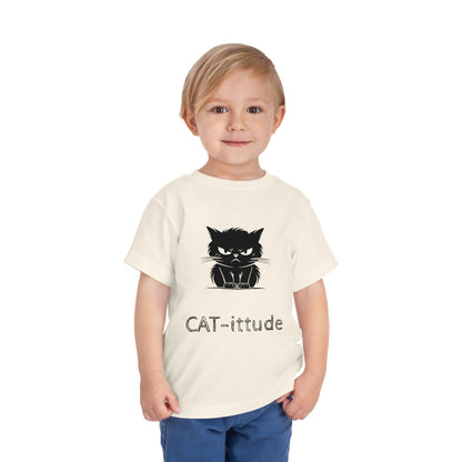 CAT-itude Toddler Unisex Short Sleeve Crewneck Tee