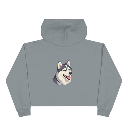 Malamute Head Women's Crop Hoodie