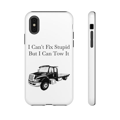 I Can't Fix Stupid Flatbed Tow Truck iPhone Case
