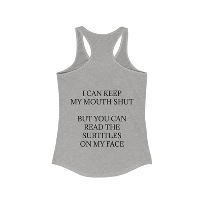 Subtitles Women's Racerback Tank