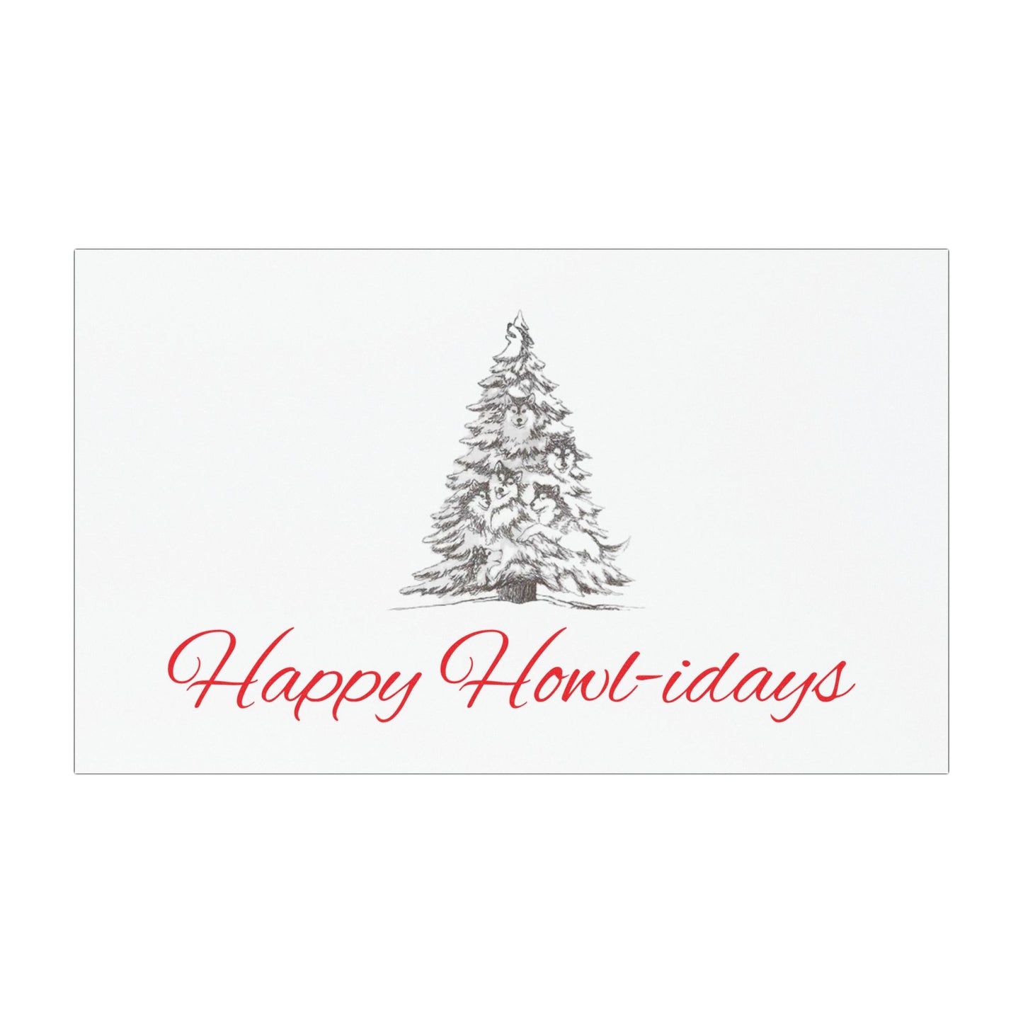 Happy Howl-idays Indoor/Outdoor Magnet