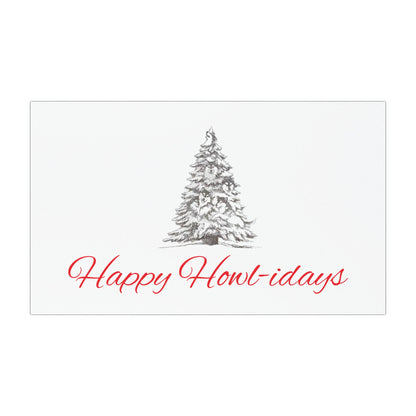 Happy Howl-idays Indoor/Outdoor Magnet