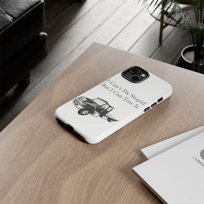 I Can't Fix Stupid Flatbed Tow Truck iPhone Case