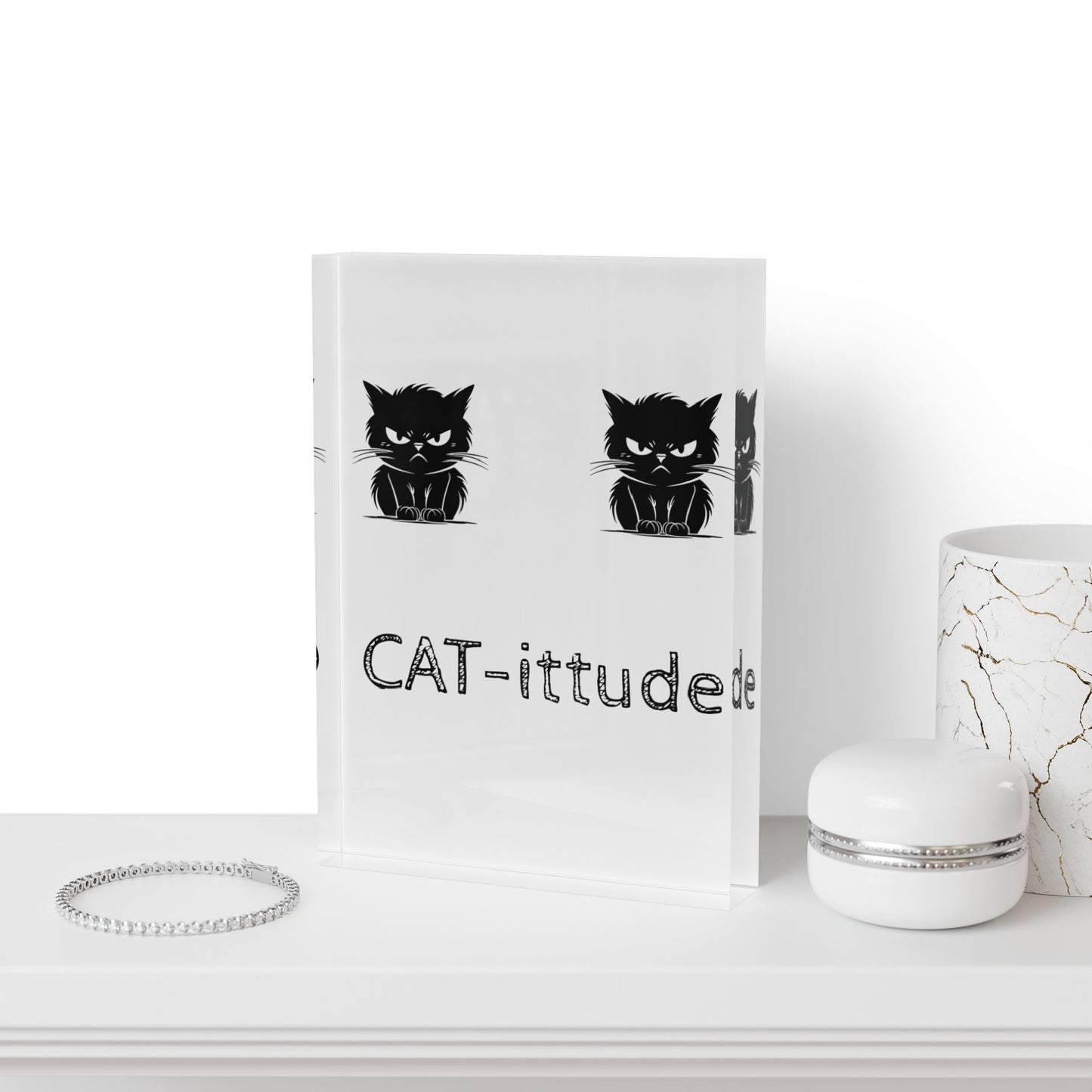 CAT-ittude Acrylic Photo Block