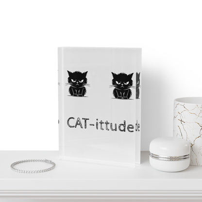 CAT-ittude Acrylic Photo Block