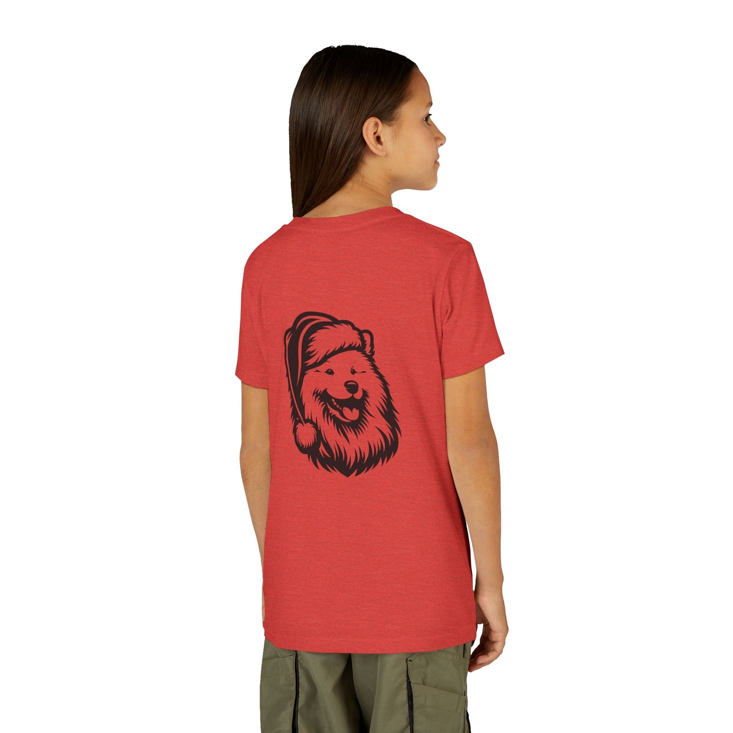 Santa Paws Samoyed Youth Unisex Short Sleeve Crewneck Tee