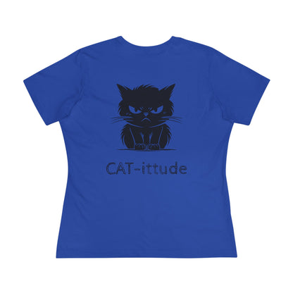 CAT-ittude Women's Short Sleeve Crewneck Tee