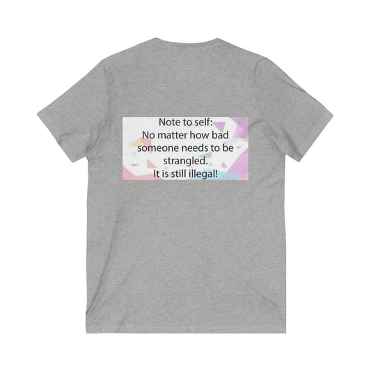 Note To Self Unisex Short Sleeve V-Neck Tee