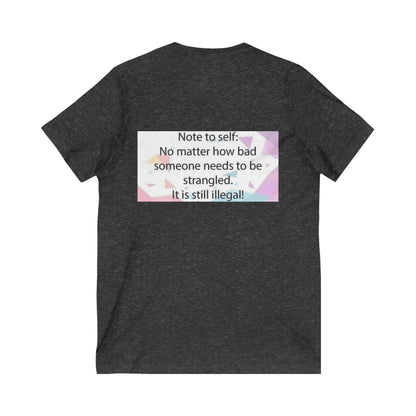 Note To Self Unisex Short Sleeve V-Neck Tee