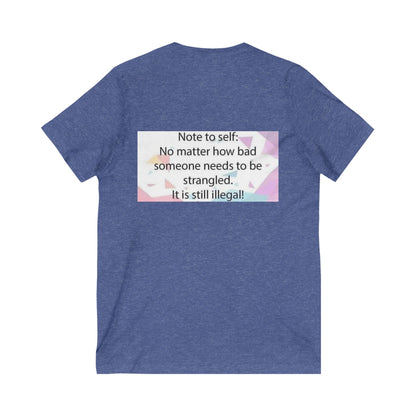 Note To Self Unisex Short Sleeve V-Neck Tee