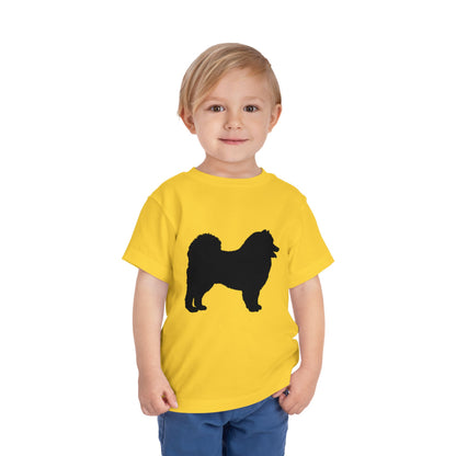 Samoyed Silhouette Toddler Unisex Short Sleeve Crewneck Tee
