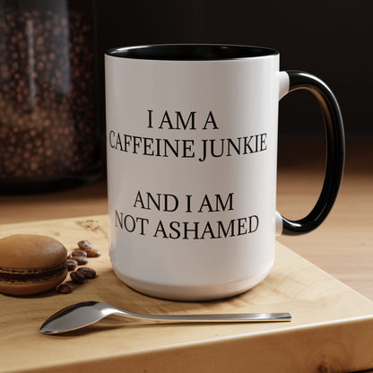 Caffeine Junkie 2-Tone Coffee Mug