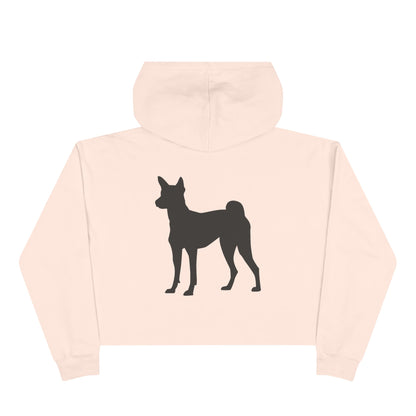 Basenji Silhouette Women's Crop Hoodie