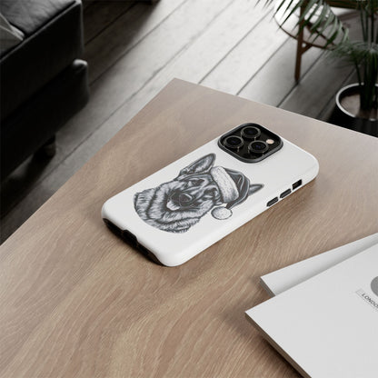 Santa Paws German Shepherd iPhone Case