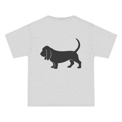 Basset Hound Silhouette Men's Short-Sleeve Crewneck Tee