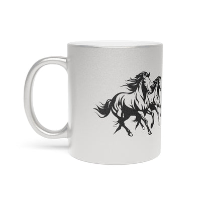Horsin' Around Metallic Coffee Mug