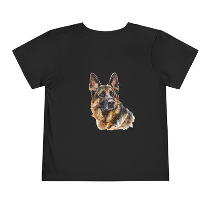 German Shepherd Head Toddler Unisex Short Sleeve Crewneck Tee