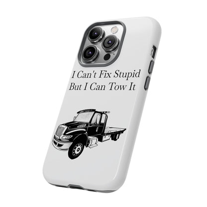 I Can't Fix Stupid Flatbed Tow Truck iPhone Case