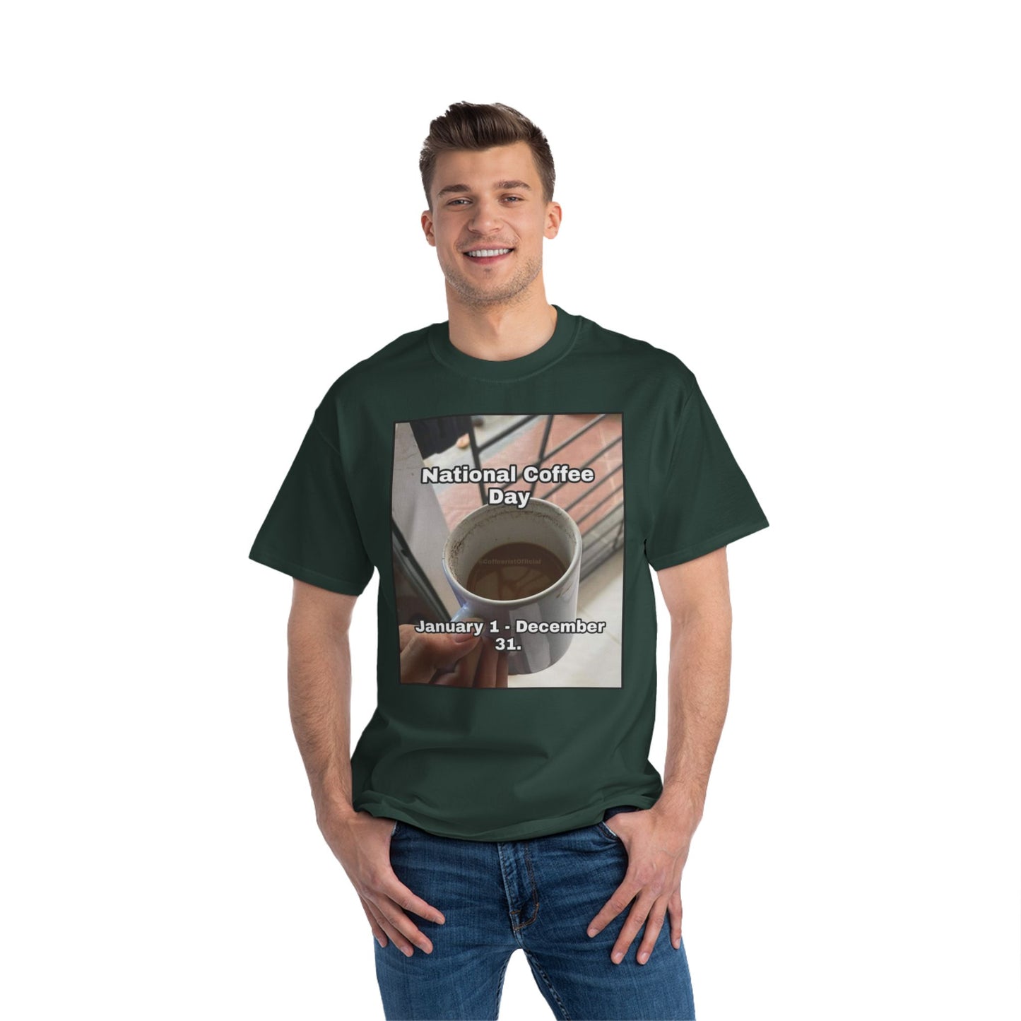 National Coffee Day Men's Short-Sleeve Crewneck Tee