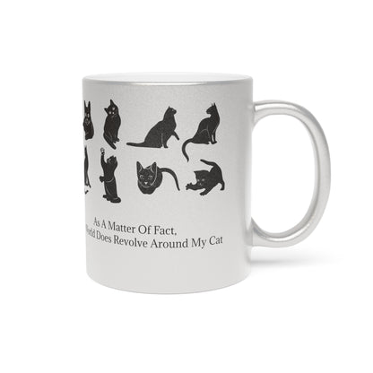 Matter Of Fact Cat Metallic Coffee Mug
