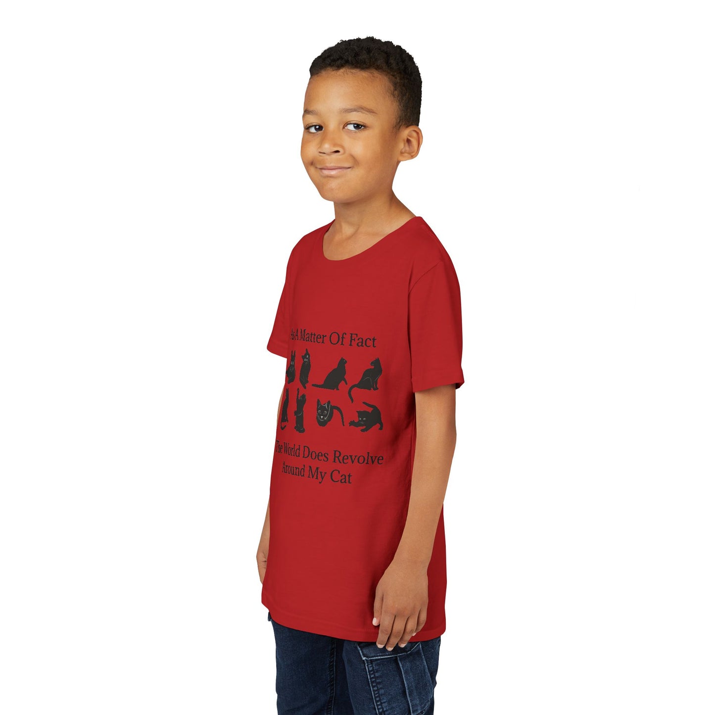 Matter Of Fact Cat Youth Unisex Short Sleeve Crewneck Tee