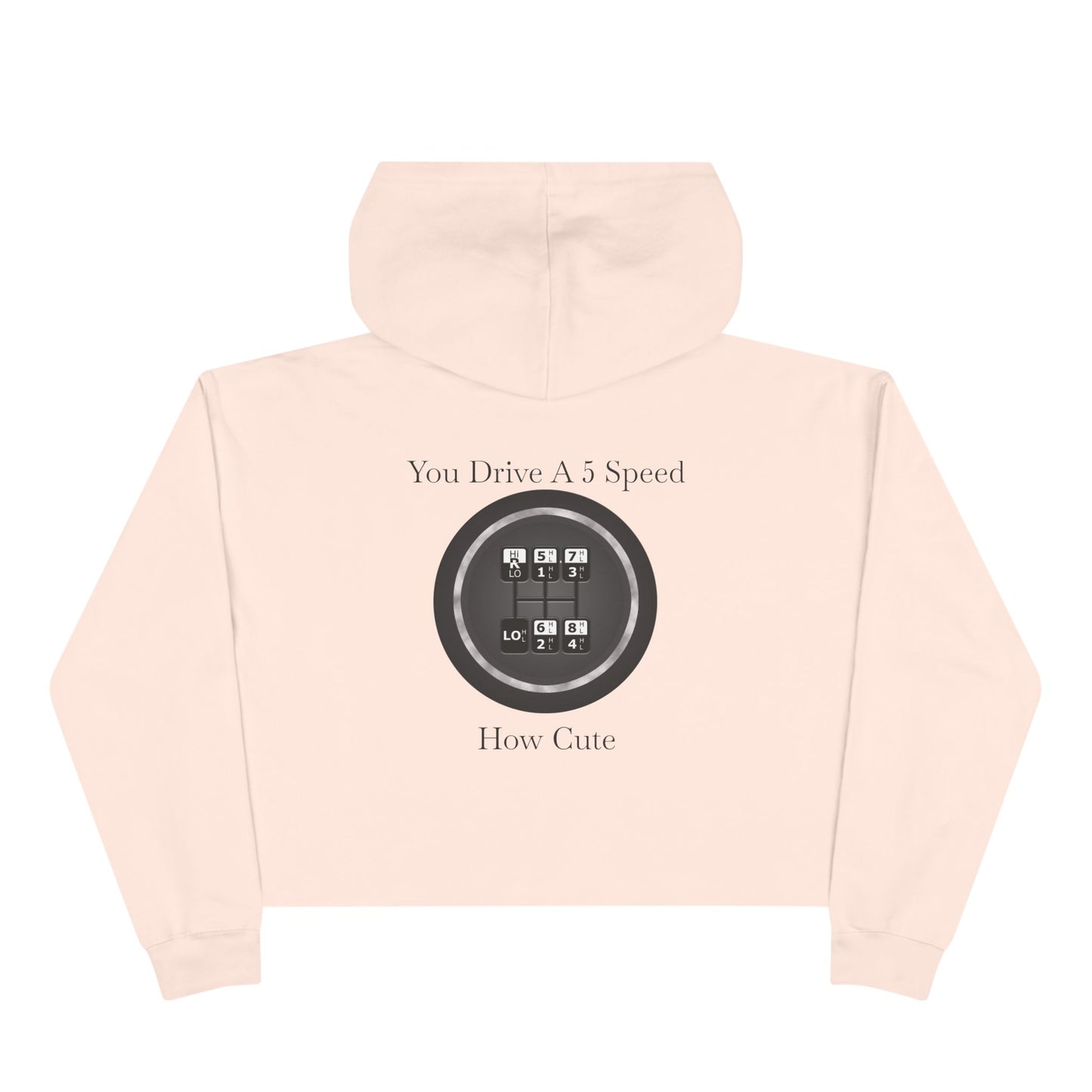5 Speed How Cute Women's Crop Hoodie