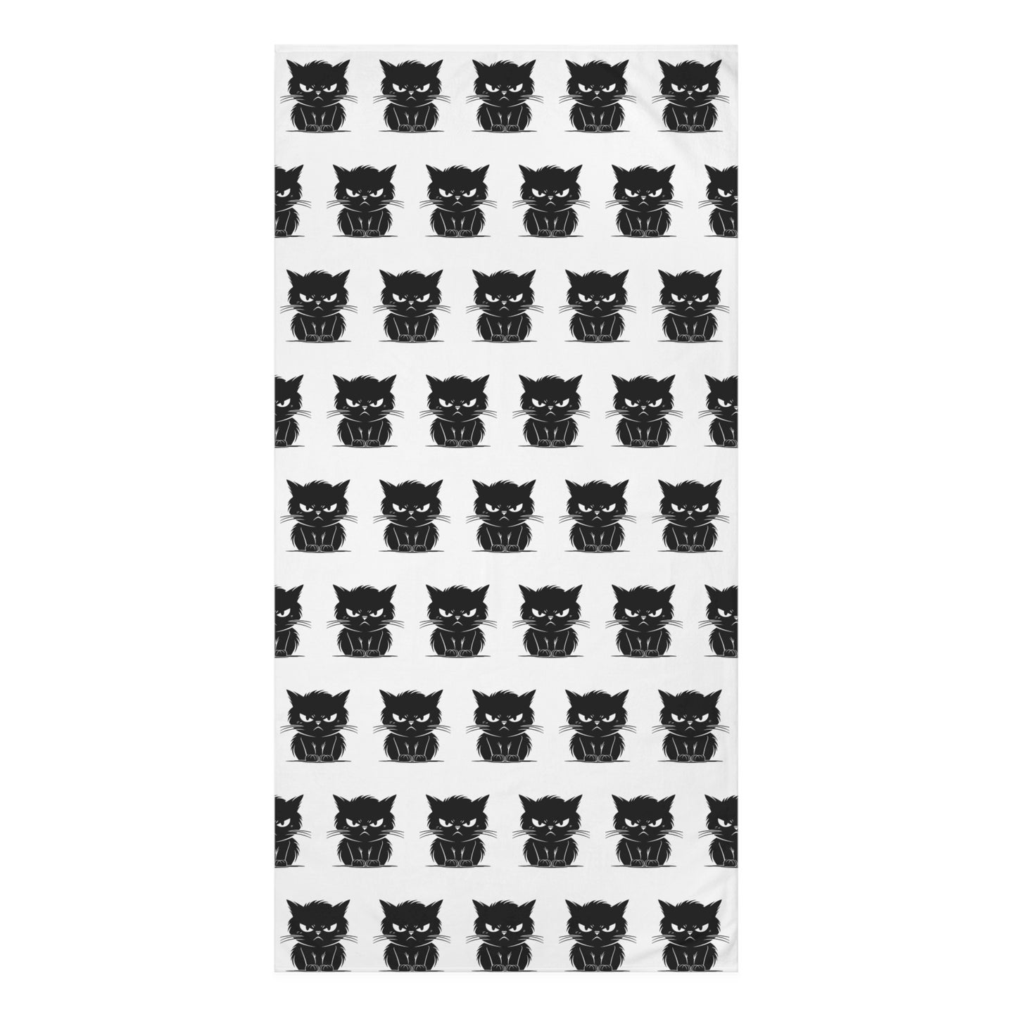 Angry Cat Mink-Cotton  Beach Towel