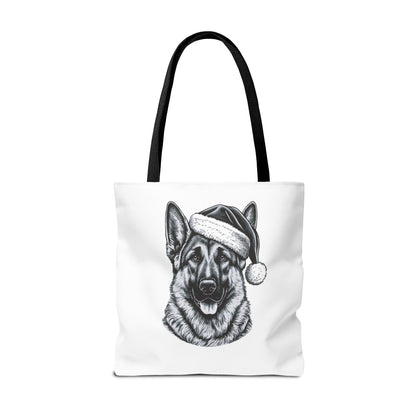 Santa Paws German Shepherd Tote Bag