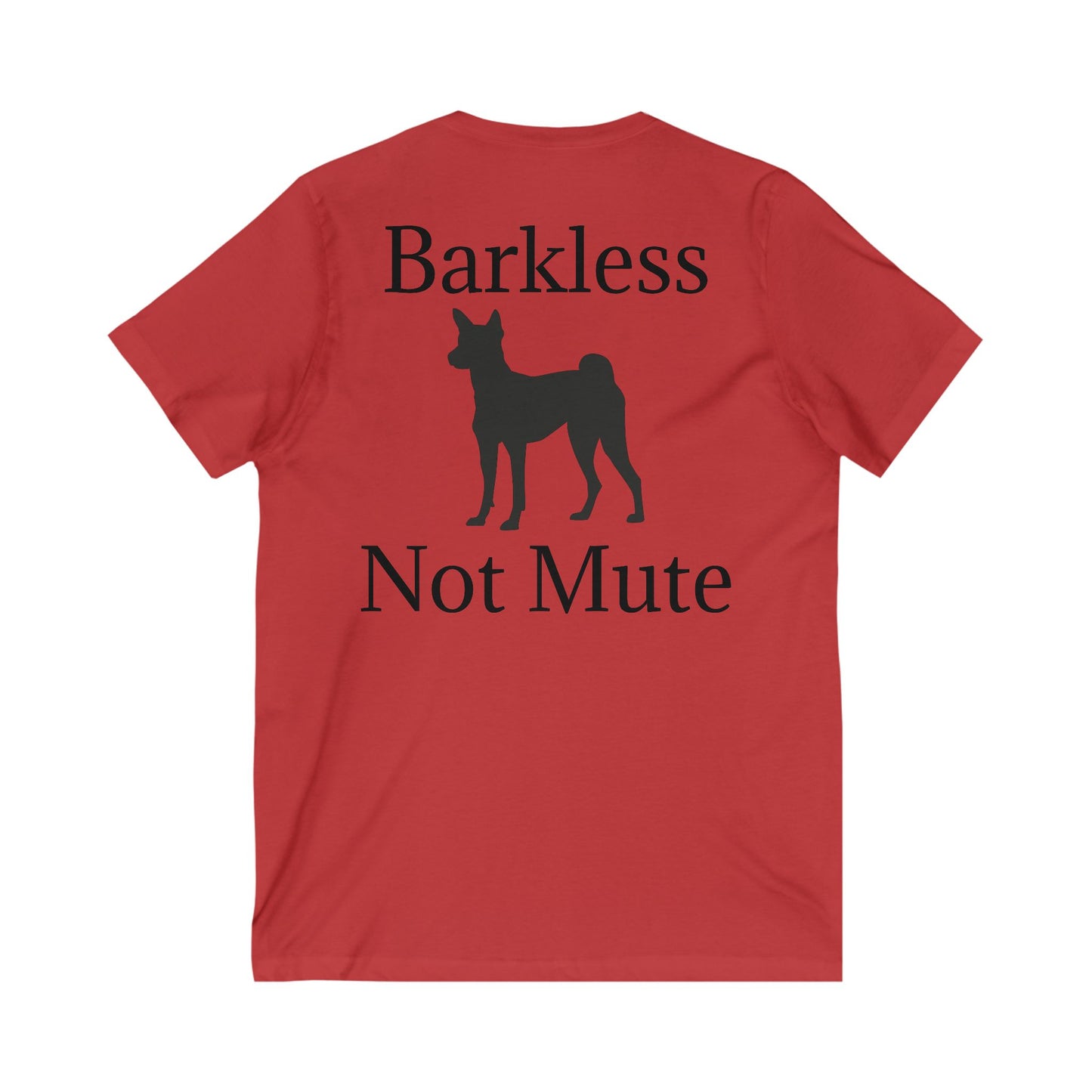 Barkless Not Mute Unisex Short Sleeve V-Neck Tee