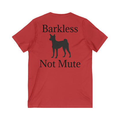 Barkless Not Mute Unisex Short Sleeve V-Neck Tee