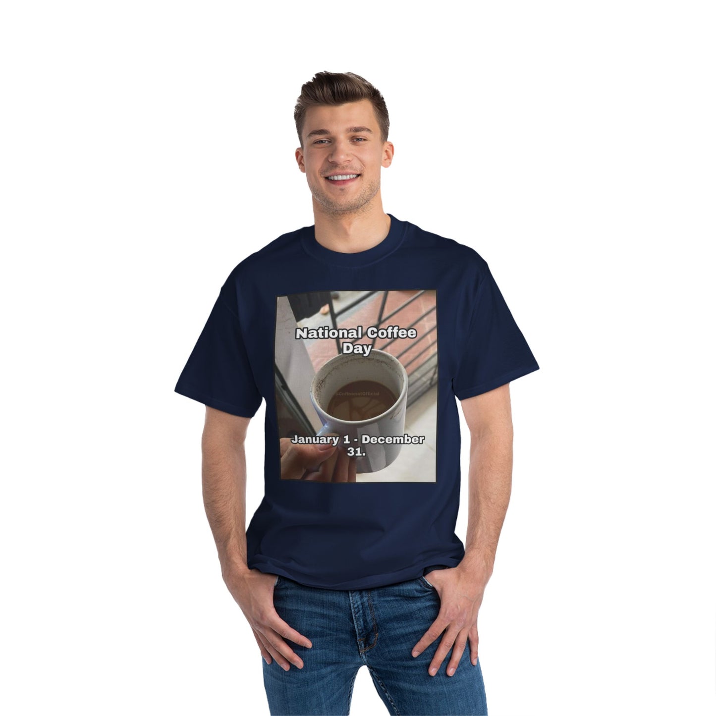 National Coffee Day Men's Short-Sleeve Crewneck Tee
