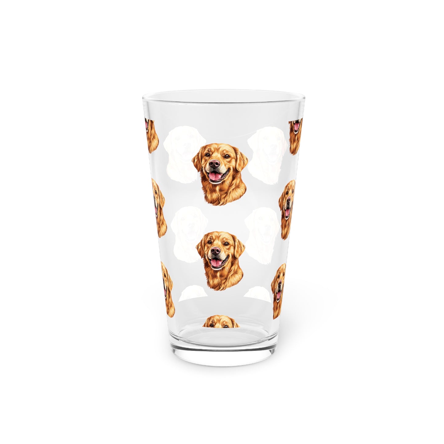 Golden Head Drinking Glass
