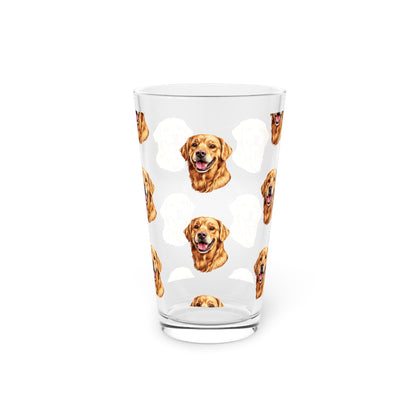 Golden Head Drinking Glass